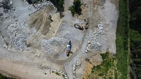 Lom Žernovka u Mukařova, letecký pohled 2